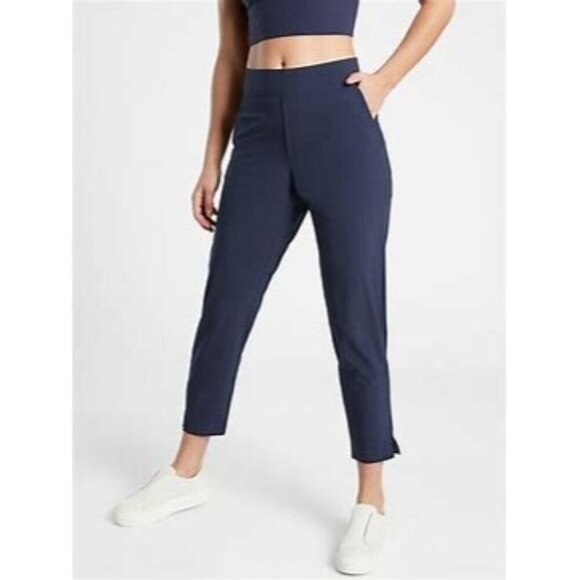 Athleta Brooklyn Mid Rise Ankle Pants Navy Blue 8